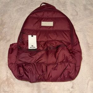Rip Curl Maroon Quilted Backpack